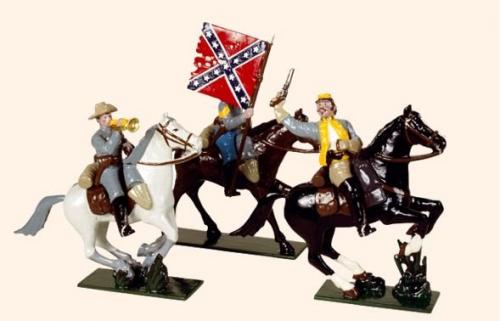 Tradition of London - set N° 916 - Confederate Cavalry (An Officer, Colour Bearer and Bugler) - EN STOCK 